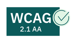 Accessible website compliance according to WCAG 2.1 Level AA (external link to declaration of compliance)